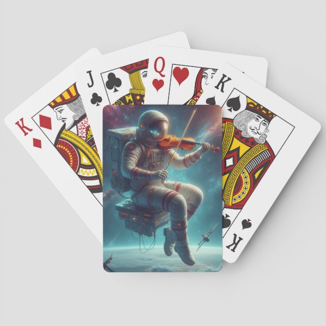 The Cosmic Violinist Playing Cards (Back)