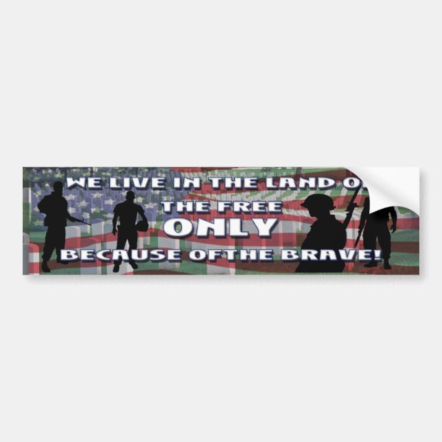 THE COST OF FREEDOM BUMPER STICKER (Front)