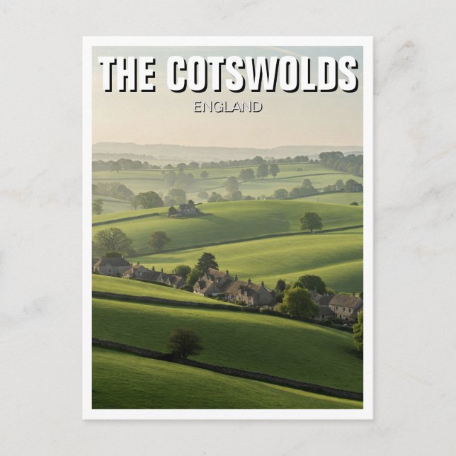 The Cotswolds England Travel Postcard (Front)