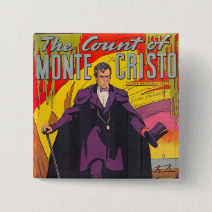 The Count of Monty Cristo Comic 15 Cm Square Badge