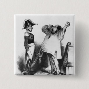 The Count Villaflor telling Pedro Emperor Brazil 15 Cm Square Badge