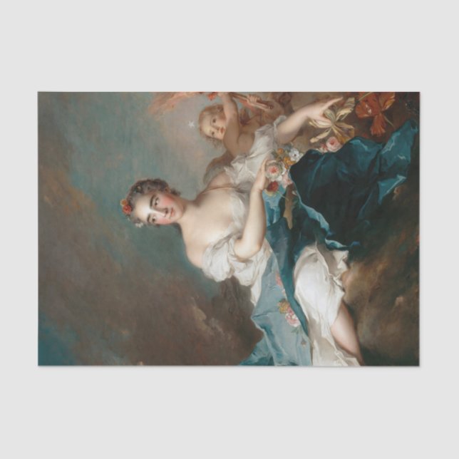 The Countess de Brac as Aurora, Jean-Marc Nattier Tissue Paper (Front)