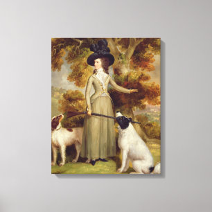 The Countess of Effingham with Gun and Shooting Do Canvas Print