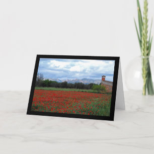 The Country Barn in the Poppy Field Card