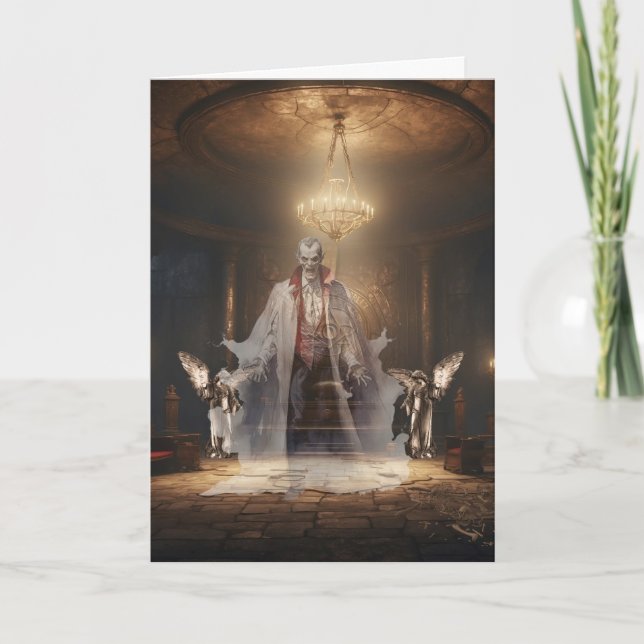 The Count's Lair Halloween Holiday Card (Front)