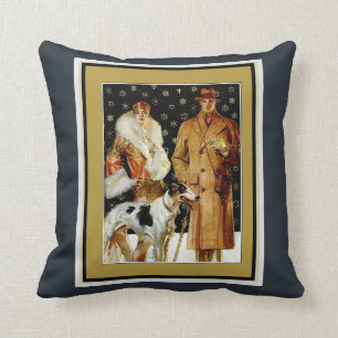 The couple who makes a "statement" in dark blue cushion