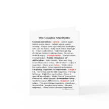 The Couples Manifesto Note Cards