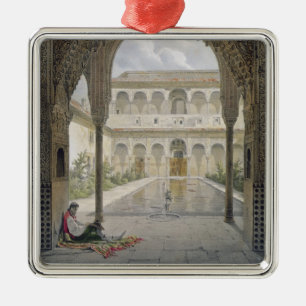 The Court of the Alberca in the Alhambra, Granada, Metal Tree Decoration