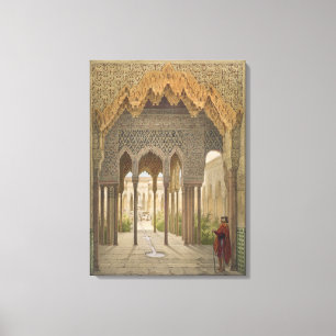 The Court of the Lions, the Alhambra, Granada, 185 Canvas Print