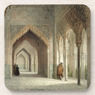 The Court Room of the Alhambra, Granada, 1853 (lit Coaster