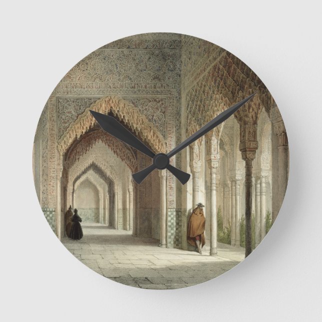 The Court Room of the Alhambra, Granada, 1853 (lit Round Clock (Front)