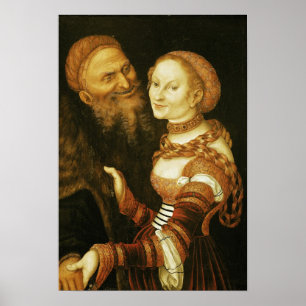 The Courtesan and the Old Man, c.1530 Poster