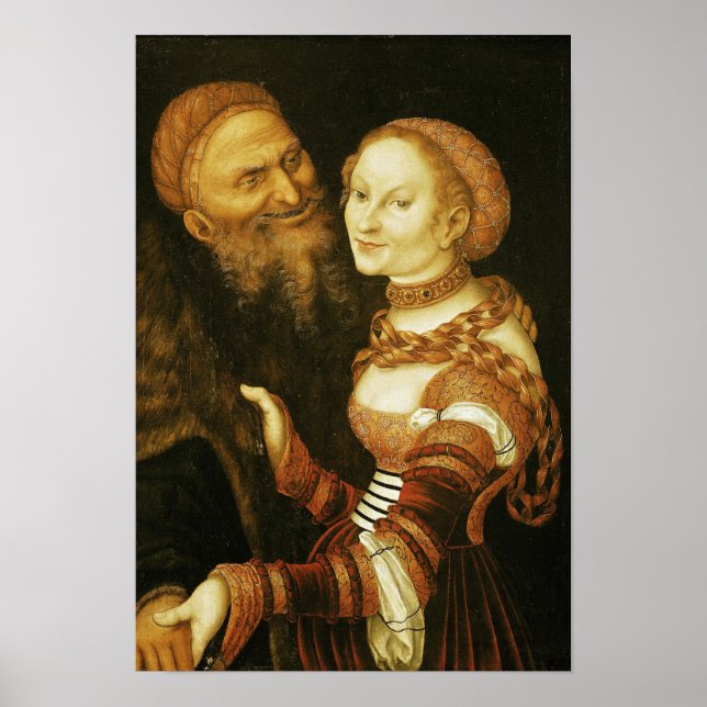 The Courtesan and the Old Man, c.1530 Poster (Front)