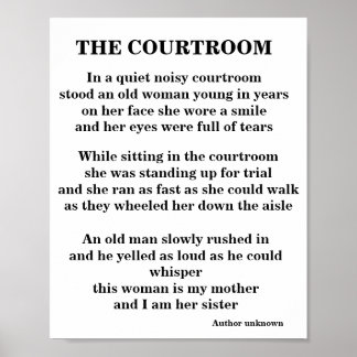 THE COURTROOM POEM POSTER