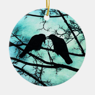 The Courtship of Crows Ornament