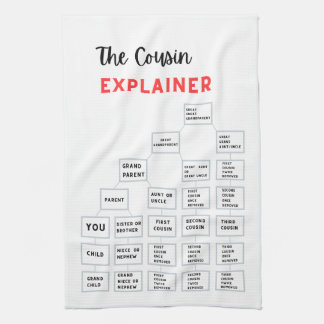 The Cousin Explainer Kitchen Tea Towel