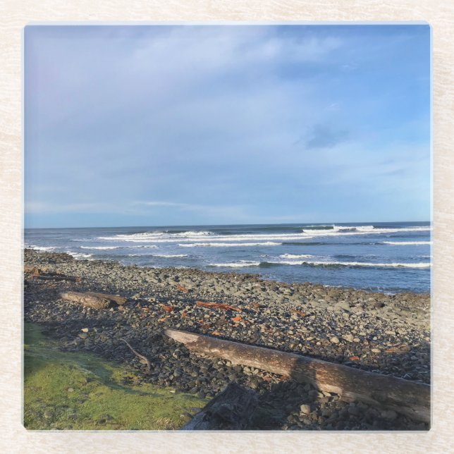 The Cove at Seaside, Oregon Glass Coaster (Front)
