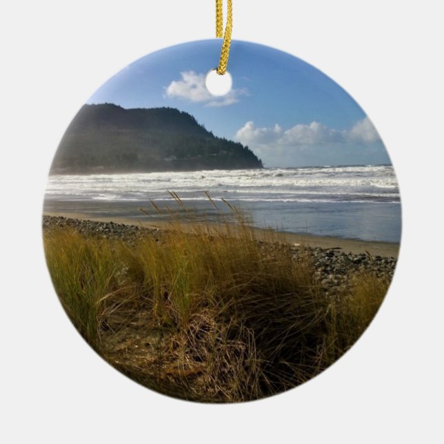 The Cove, Seaside, Oregon Ceramic Tree Decoration (Front)
