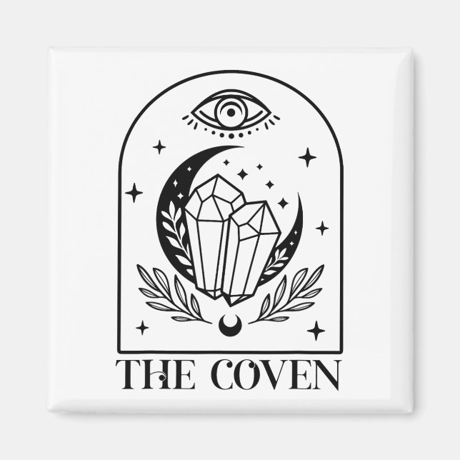The Coven Bride Witchy Gothic Wedding Bachelorette Magnet (Front)