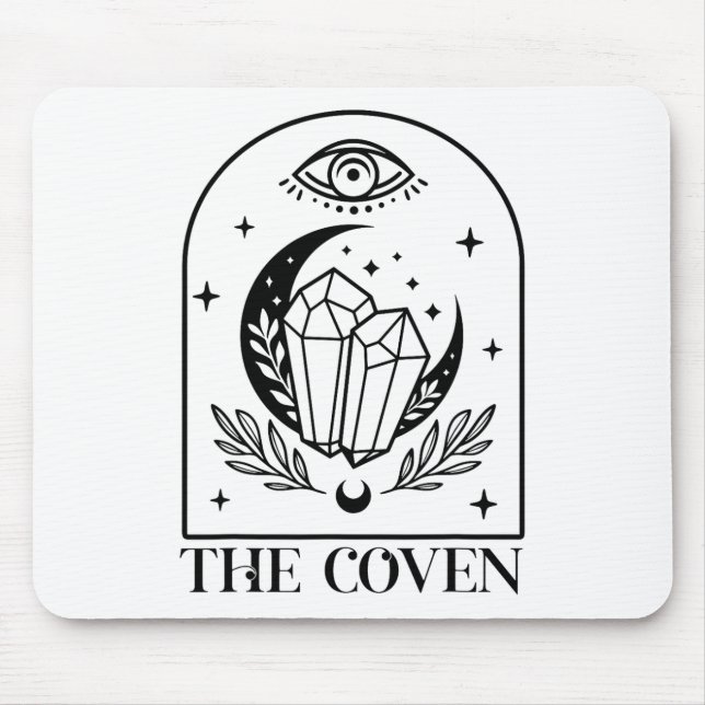 The Coven Bride Witchy Gothic Wedding Bachelorette Mouse Pad (Front)