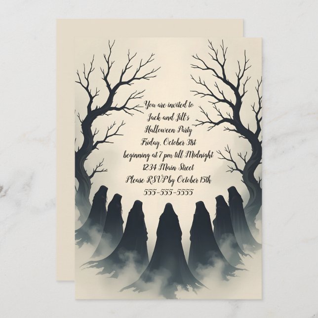 The Coven Halloween Party Invitation (Front/Back)