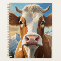 The cow in the mountains