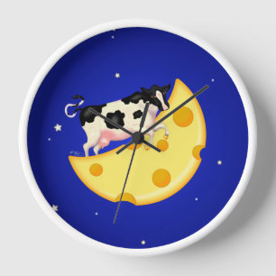 The Cow Jumped Over The Cheese Moon Nursery Rhyme Clock