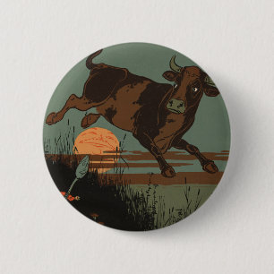 The Cow Jumped Over the Moon 6 Cm Round Badge