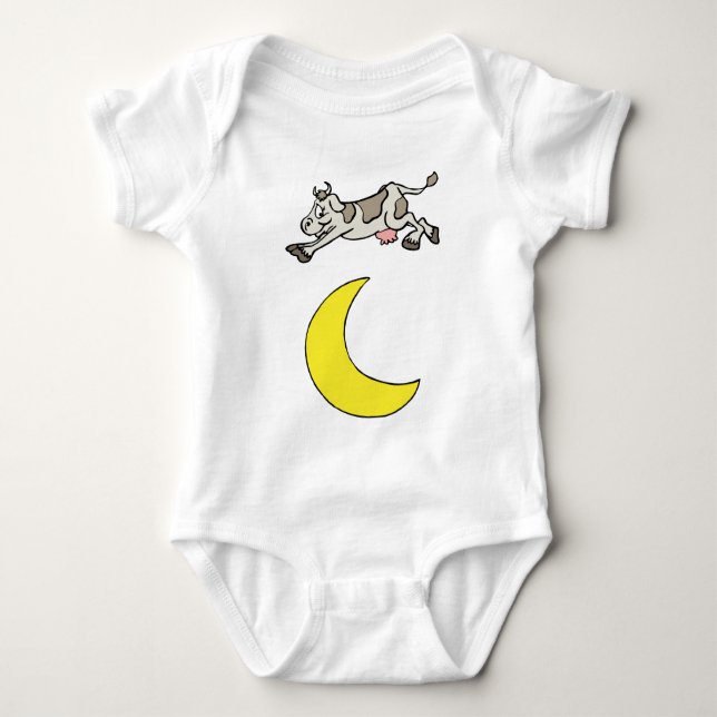 The Cow Jumped Over The Moon Baby Bodysuit (Front)
