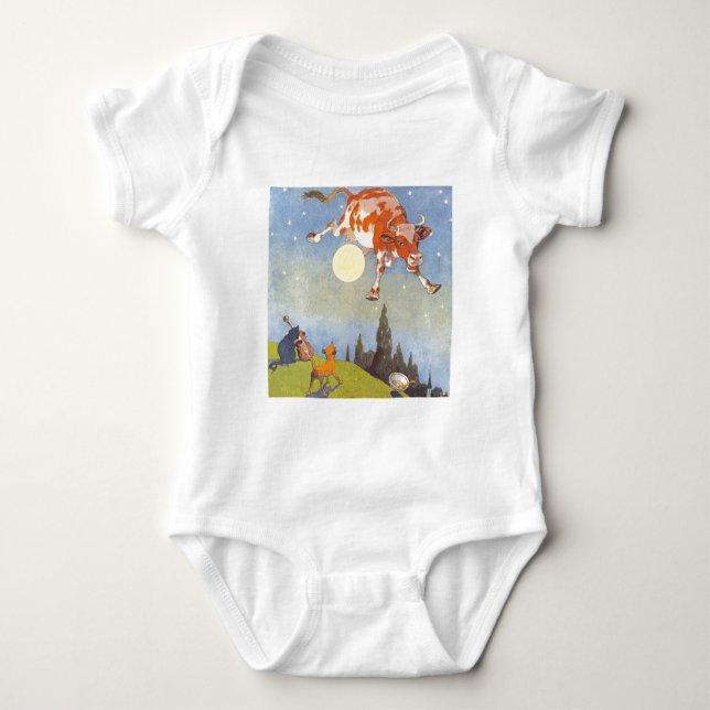 The Cow Jumped Over The Moon Baby Bodysuit (Front)