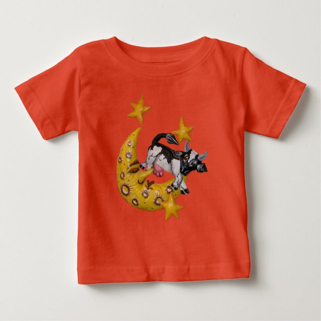 The Cow jumped over the Moon! Baby T-Shirt (Front)