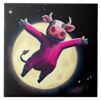 The Cow Jumped Over The Moon - Children's Tile
