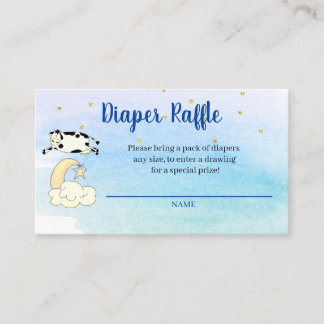 The Cow Jumped Over The Moon Diaper Raffle Enclosure Card