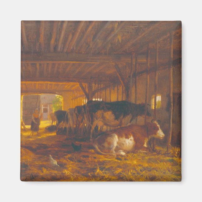The Cow shed, 19th century Magnet (Front)