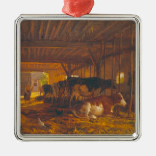 The Cow shed, 19th century Metal Tree Decoration