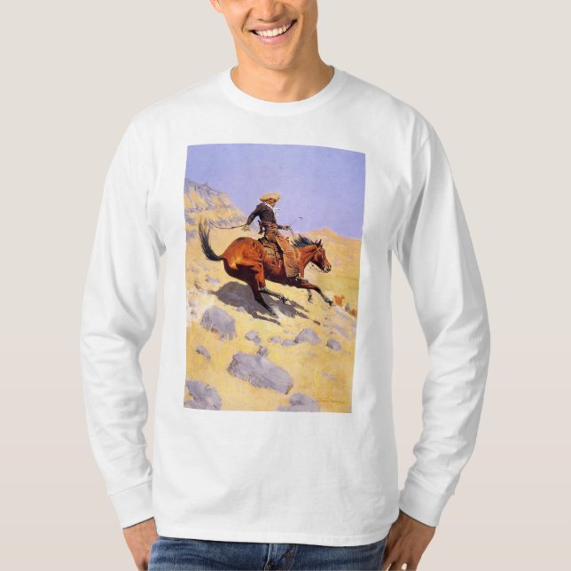 The Cowboy (by Frederic Remington) T-Shirt (Front)