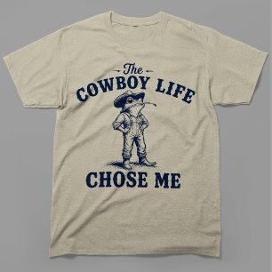 The Cowboy Life Chose Me Funny Frog T-Shirt