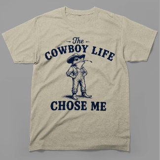 The Cowboy Life Chose Me Funny Frog T-Shirt