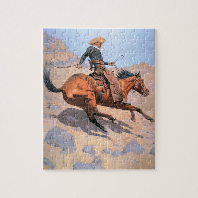 The Cowboy (oil on canvas) Jigsaw Puzzle (Vertical)