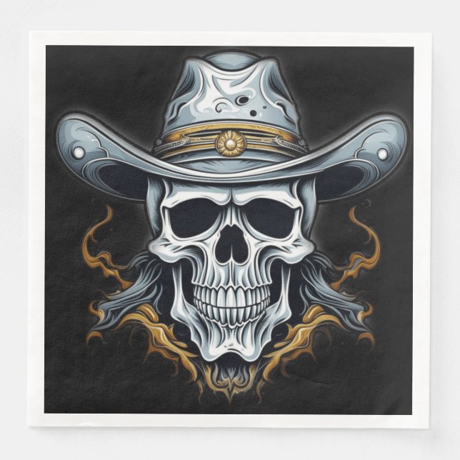 The Cowboy Skeleton Napkin (Front)