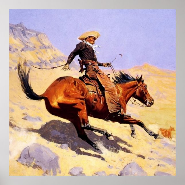 The Cowboy Western Art by Frederic Remington Poster (Front)