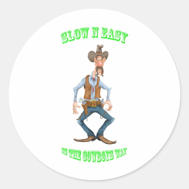 The cowboys way classic round sticker (Front)