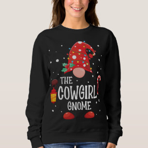 The Cowgirl Gnome Matching Family Christmas Gnome  Sweatshirt
