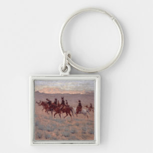 The Cowpunchers (w/c on paper) Key Ring