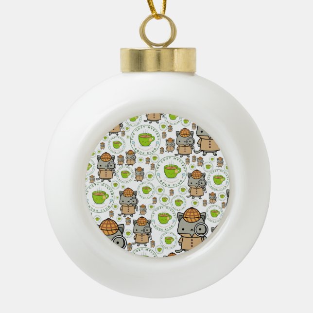 The Cozy Mystery Book Club Ornament (Front)
