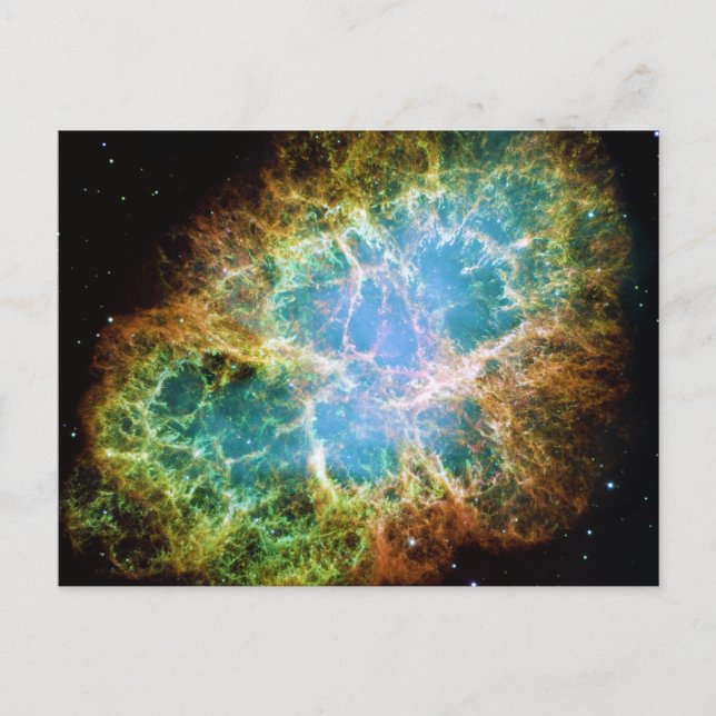 The Crab Nebula from the Hubble Space Telescope Postcard (Front)