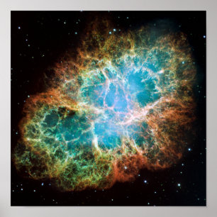 The Crab Nebula (Hubble Telescope) Poster