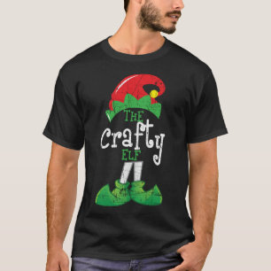 The Crafty Elf Funny Christmas Family Matching Gif T-Shirt