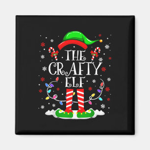 The Crafty Elf Funny Xmas Elf Matching Family Chri Magnet