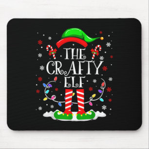 The Crafty Elf Funny Xmas Elf Matching Family Chri Mouse Pad